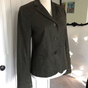 Theory, Pin Stripped Blazer- Green Size 8